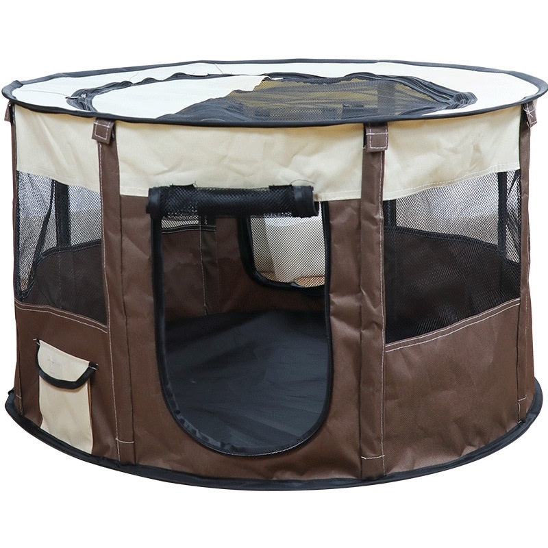 Portable Pet Soft Playpen; Pop up Tent Indoor & Outdoor Use Durable Paw Kennel Cage; Waterproof Bottom Removable Top Puppy Pen